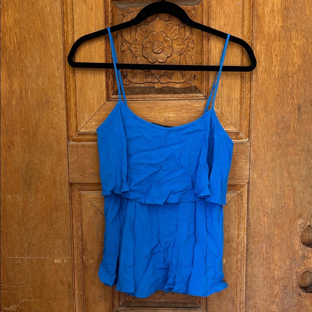 BCBGMaxAzria Vibrant Blue Layered Tank Top camisole Small